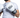 Combat Fight Gear Premium Leather Boxing Gloves- White / Brown