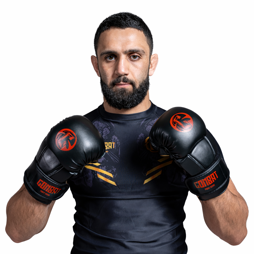 Combat Fight Gear Elite MMA Grappling Gloves – Black/Red