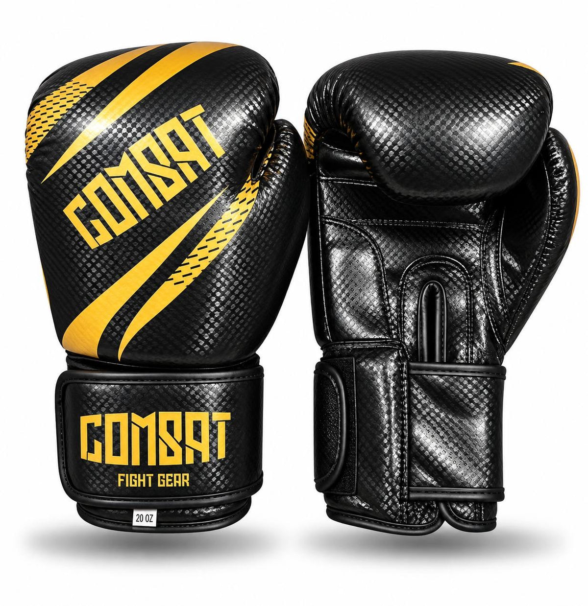 Combat Fight Gear Classic Boxing Gloves – Black & Gold